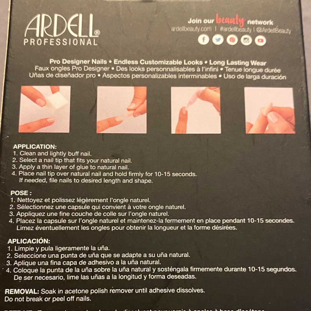 Ardell Nail Addict Premium Press-On Nails - Gold and Cream - Picture 4 of 4